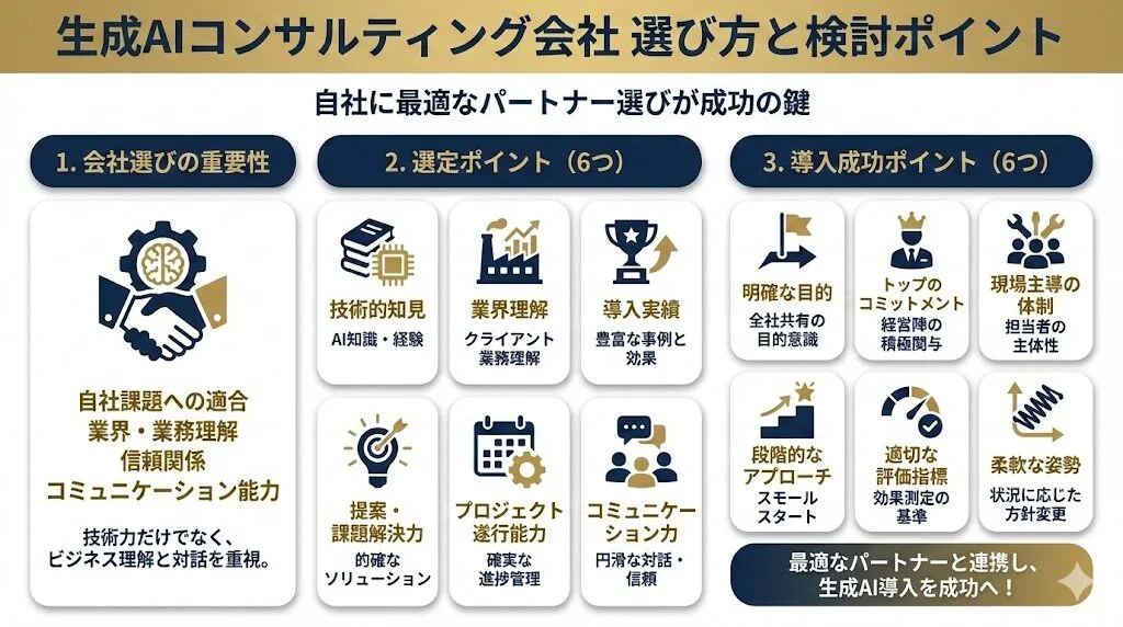 生成AIコンサルティング会社の選び方と検討ポイント