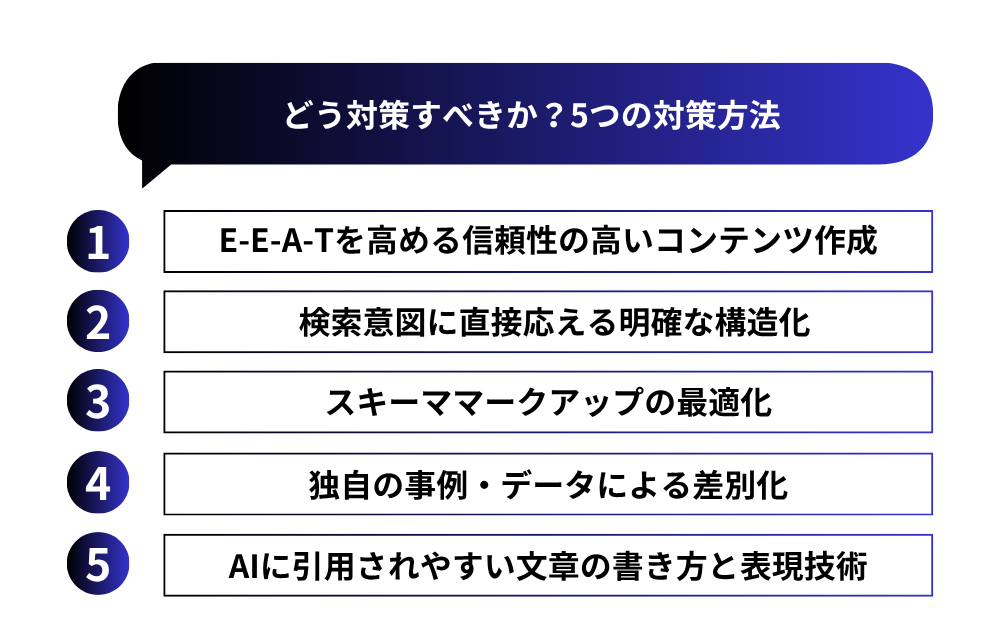 どう対策すべきか?5つの対策方法