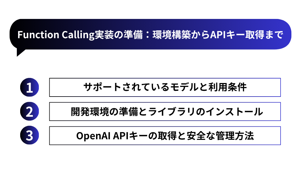 Function Calling実装の準備:環境構築からAPIキー取得まで