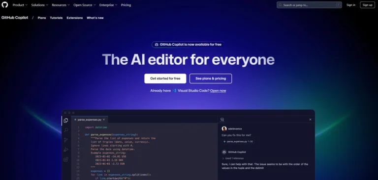GitHub Copilotは文脈理解力が高く多様な言語に対応し、自然言語コメントからコードを生成します。