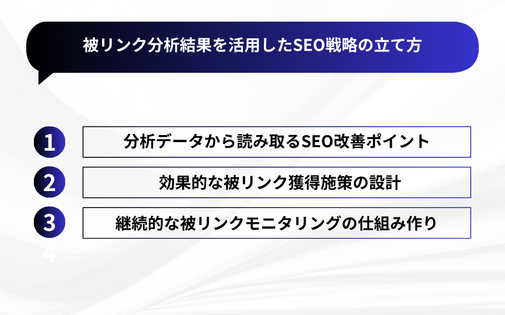 被リンク分析結果を活用したSEO戦略の立て方