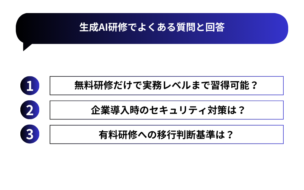 生成AI研修でよくある質問と回答