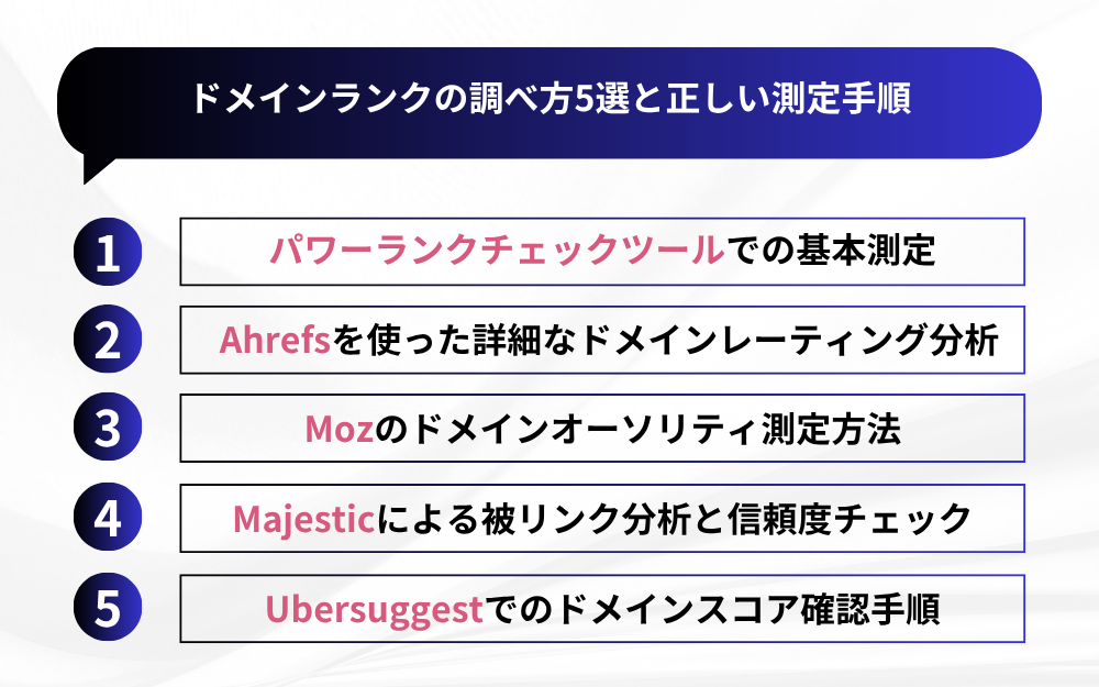 ドメインランクの調べ方5選と正しい測定手順
