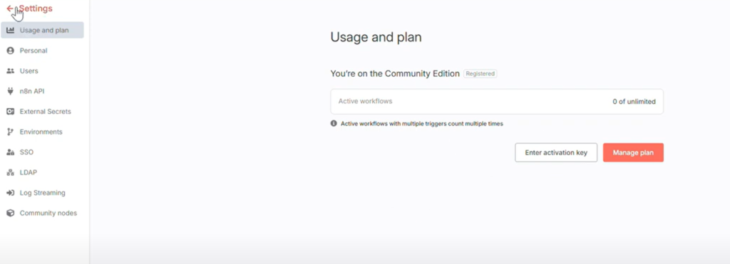 下記の画面に遷移したら設定は完了です!左上の「←Settings」をクリックしてトップページに戻りましょう。