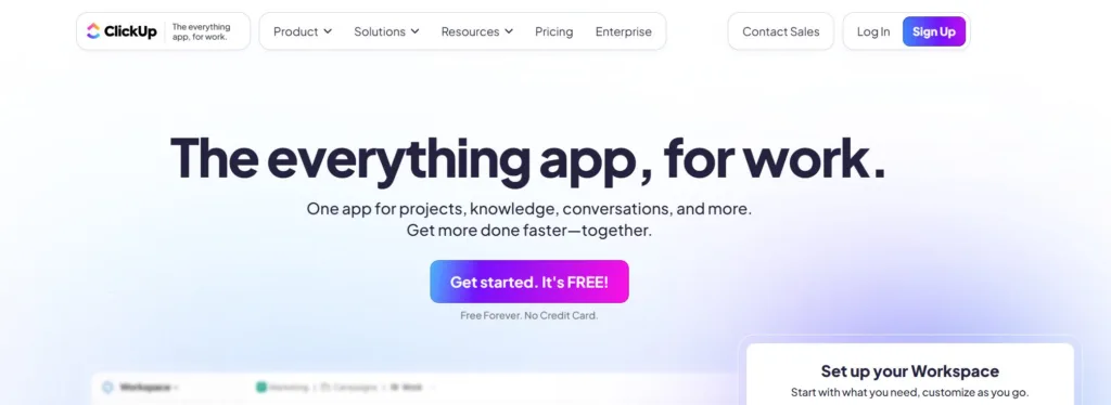 ClickUp:AI機能搭載プロジェクト管理ツール