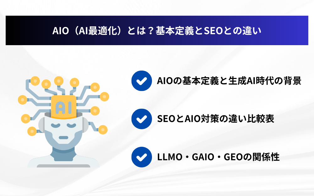 AIO(AI最適化)とは?基本定義とSEOとの違い