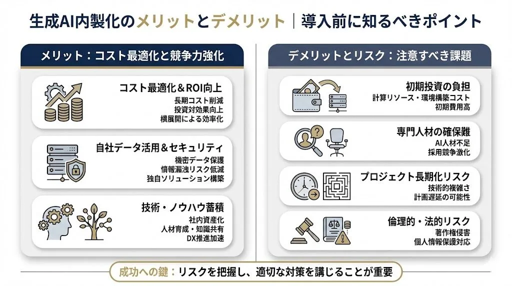 生成AI内製化のメリットとデメリット