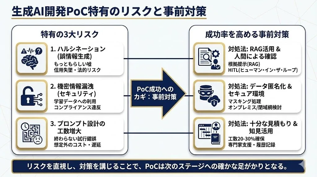 生成AI開発PoC特有のリスクと事前対策