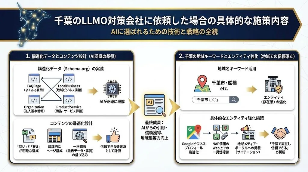 千葉のLLMO対策会社に依頼した場合の具体的な施策内容