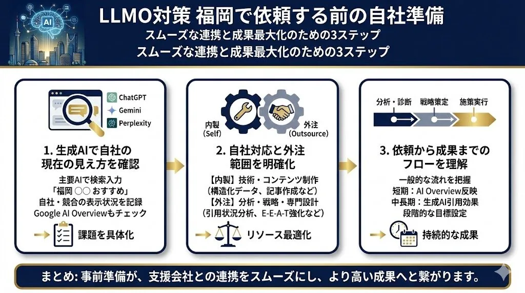 LLMO対策を福岡で依頼する前に自社でやるべき準備