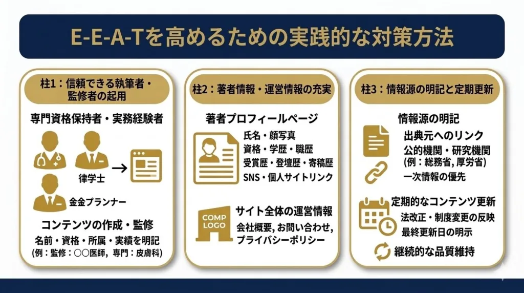 E-E-A-Tを高めるための実践的な対策方法