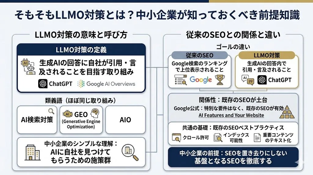 そもそもLLMO対策とは?中小企業が知っておくべき前提知識