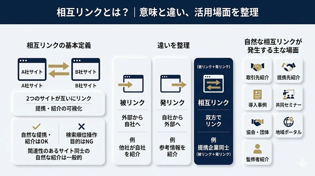 相互リンクとは｜意味と被リンク・発リンクとの違い