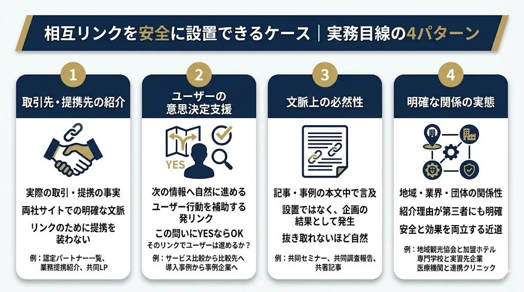 相互リンクを設置してもよいケース