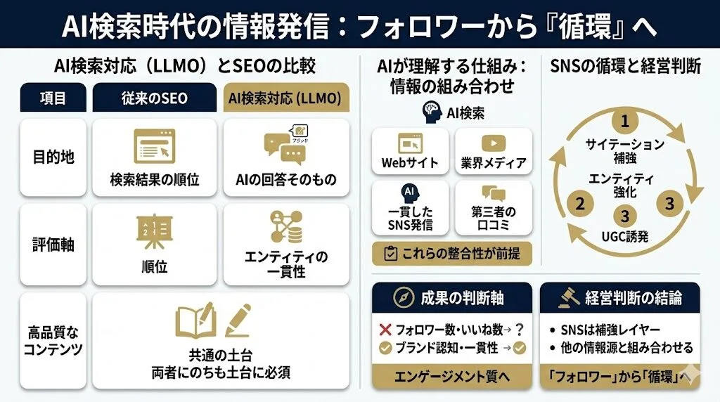 LLMO×SNSとは何か|AI検索時代に変わる発信の意味