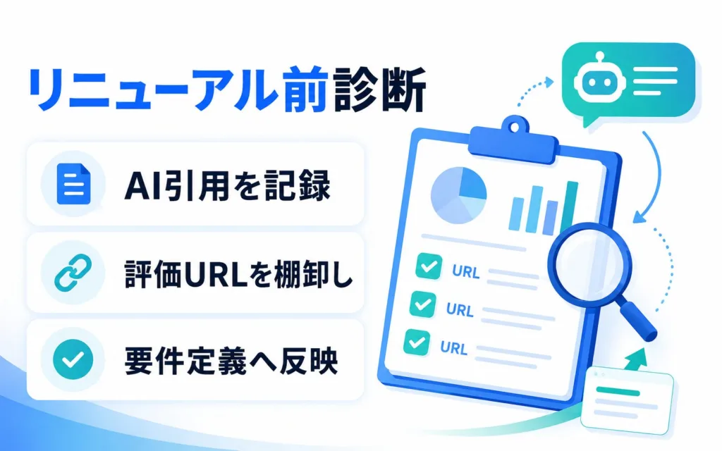 サイトリニューアル前に実施すべきLLMO診断のステップ