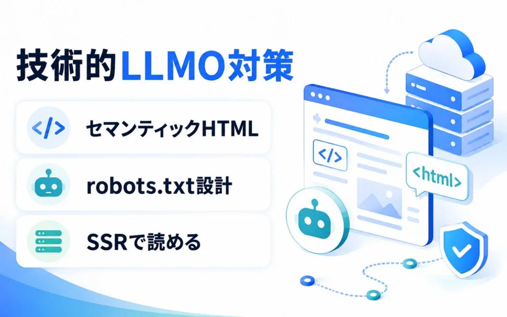 サイトリニューアル時に実装すべき技術的LLMO対策