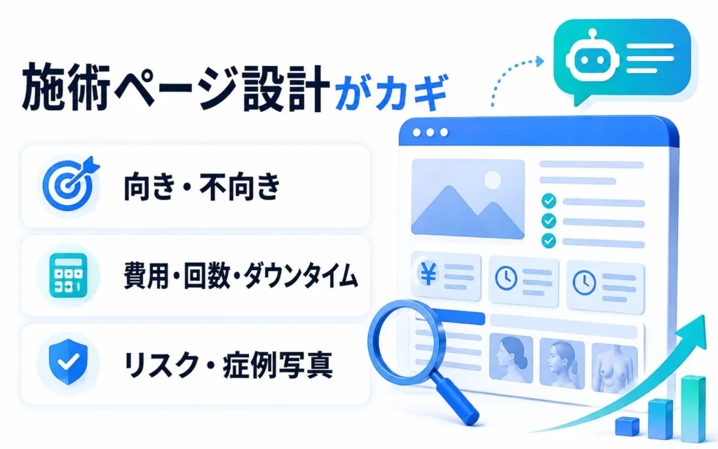 美容クリニックのLLMO対策で核となる施術ページの情報設計